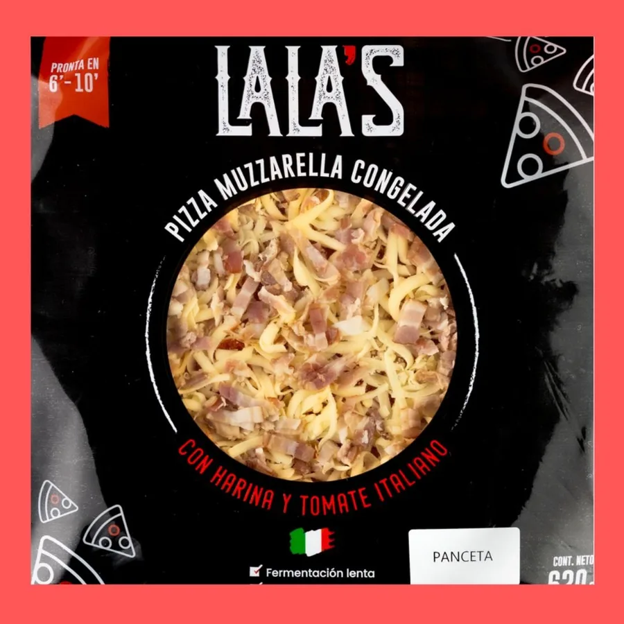 Pizza Muzzarella con Panceta Lala's tipo italiana